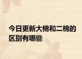 今日更新大棉和二棉的区别有哪些
