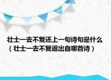 壮士一去不复还上一句诗句是什么（壮士一去不复返出自哪首诗）