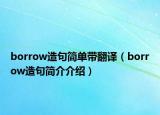 borrow造句简单带翻译（borrow造句简介介绍）