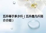 五升等于多少斤（五升是几斤简介介绍）