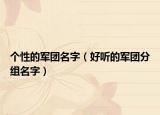 个性的军团名字（好听的军团分组名字）