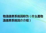 物流信息系统简称为（什么是物流信息系统简介介绍）