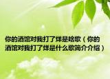 你的酒馆对我打了烊是啥歌（你的酒馆对我打了烊是什么歌简介介绍）