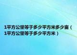 1平方公里等于多少平方米多少亩（1平方公里等于多少平方米）