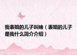 我表姐的儿子叫啥（表姐的儿子是我什么简介介绍）