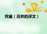牧童（吕岩的译文）