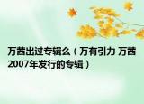 万茜出过专辑么（万有引力 万茜2007年发行的专辑）