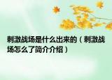 刺激战场是什么出来的（刺激战场怎么了简介介绍）