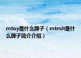 mtoy是什么牌子（mtmit是什么牌子简介介绍）
