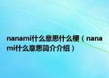 nanami什么意思什么梗（nanami什么意思简介介绍）