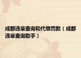 成都违章查询和代缴罚款（成都违章查询助手）