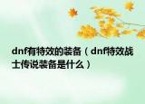 dnf有特效的装备（dnf特效战士传说装备是什么）