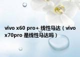 vivo x60 pro+ 线性马达（vivox70pro 是线性马达吗）