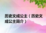 历史文成公主（历史文成公主简介）