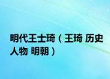 明代王士琦（王琦 历史人物 明朝）