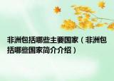 非洲包括哪些主要国家（非洲包括哪些国家简介介绍）