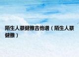 陌生人蔡健雅吉他谱（陌生人蔡健雅）
