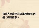 构建人类命运共同体思想的核心是（构建体系）