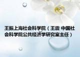 王振上海社会科学院（王震 中国社会科学院公共经济学研究室主任）