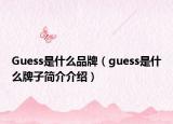 Guess是什么品牌（guess是什么牌子简介介绍）