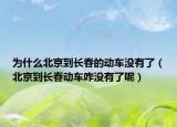 为什么北京到长春的动车没有了（北京到长春动车咋没有了呢）
