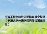 宁波工程学院外语学院在哪个校区（宁波大学外语学院具体位置在哪里）