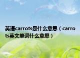 英语carrots是什么意思（carrots英文单词什么意思）