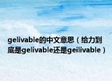 gelivable的中文意思（给力到底是gelivable还是geilivable）