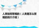 人类如何繁殖的（人类是怎么繁殖的简介介绍）