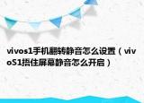 vivos1手机翻转静音怎么设置（vivoS1捂住屏幕静音怎么开启）