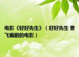 电影《好好先生》（好好先生 曹飞编剧的电影）