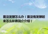 面没发酵怎么办（面没有发酵起来怎么补救简介介绍）