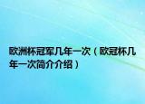 欧洲杯冠军几年一次（欧冠杯几年一次简介介绍）