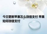 今日更新苹果怎么微信支付 苹果如何微信支付