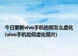 今日更新vivo手机拍照怎么虚化(vivo手机如何虚化照片)