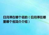 日月潭在哪个省的（日月潭在哪里哪个省简介介绍）
