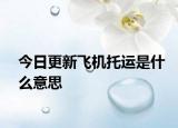 今日更新飞机托运是什么意思