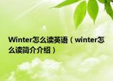 Winter怎么读英语（winter怎么读简介介绍）