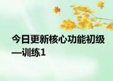 今日更新核心功能初级—训练1