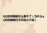 QQ空间相册怎么看不了（为什么qq空间相册打不开简介介绍）