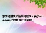 东宁特遣队和远东特遣队（关于woo.com上的帐号注册问题）