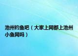 池州钓鱼吧（大家上网都上池州小鱼网吗）