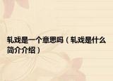 轧戏是一个意思吗（轧戏是什么简介介绍）