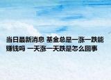当日最新消息 基金总是一涨一跌能赚钱吗 一天涨一天跌是怎么回事