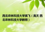 西北农林科技大学高飞（高天 西北农林科技大学教师）