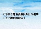 天下粮仓的主要演员叫什么名字（天下粮仓的剧情）