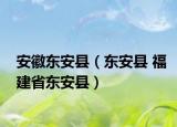 安徽东安县（东安县 福建省东安县）