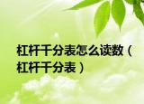 杠杆千分表怎么读数（杠杆千分表）