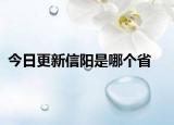 今日更新信阳是哪个省