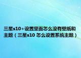 三星s10+设置里面怎么没有壁纸和主题（三星s10 怎么设置系统主题）
